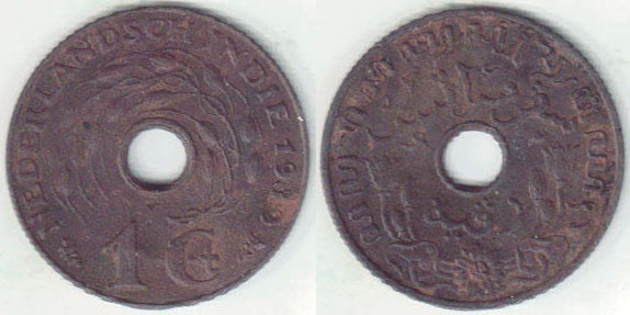 1939 Netherlands Indies 1 Cent A001543